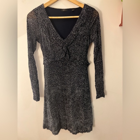 Esprit Collection Navy and White Polka Dot Dress M - Picture 1 of 9